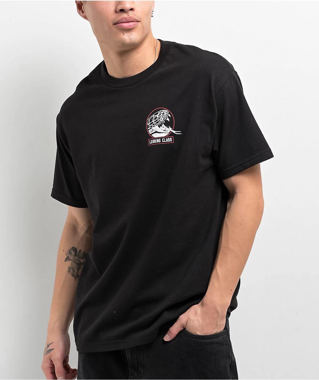 Lurking Class By Sketchy Tank Snakes 2 Black T-Shirt Product Image