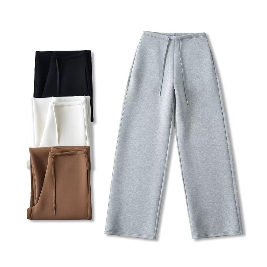 Mid Rise Plain Sweatpants Product Image