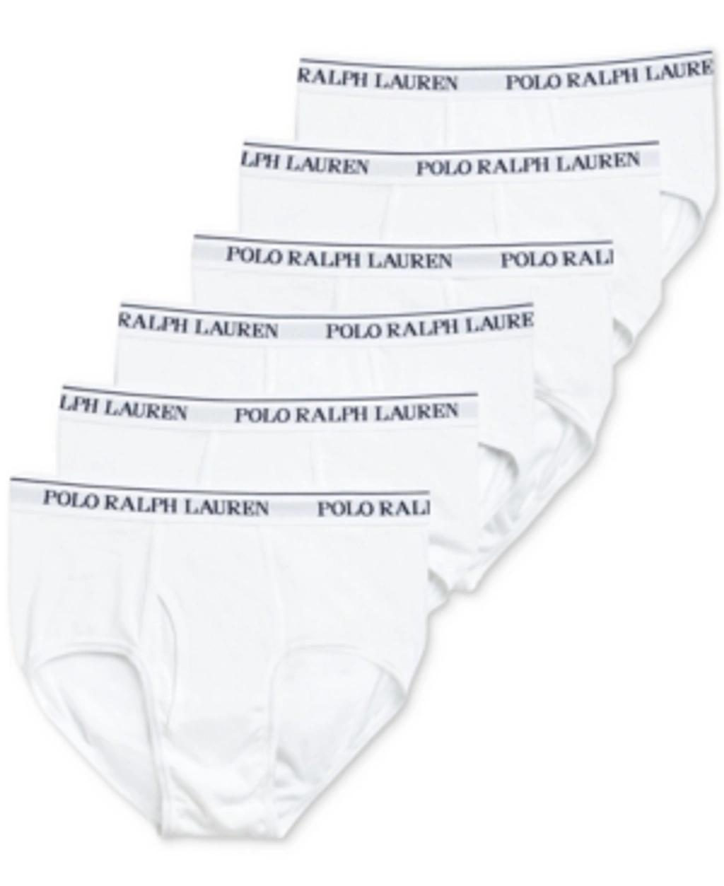 POLO RALPH LAUREN Men's 5+1 Free Bonus White Midrise Briefs Product Image