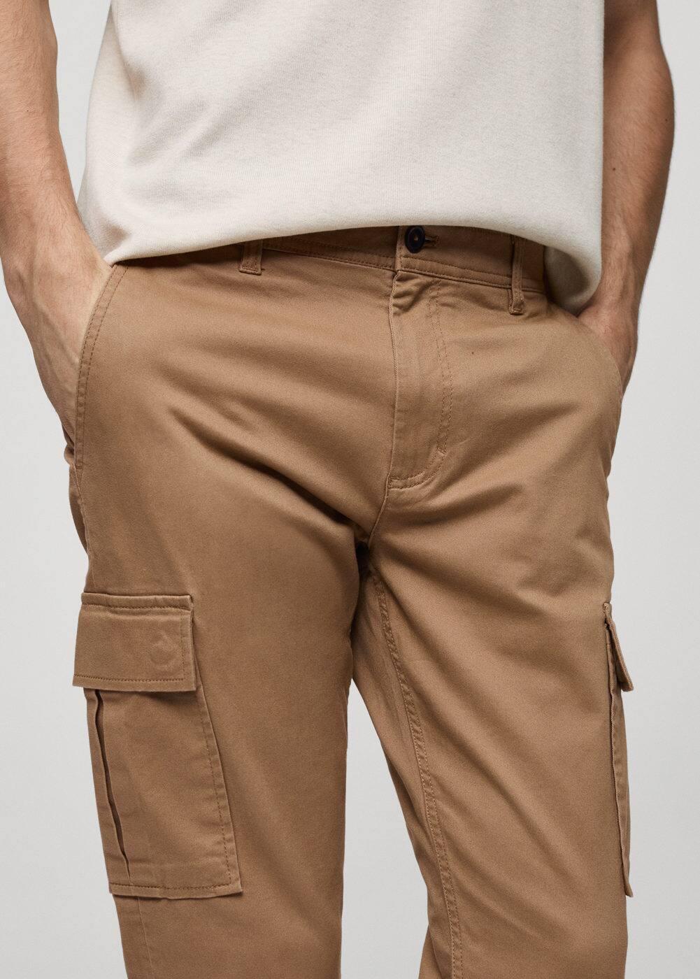 MANGO MAN - Slim-fit cotton cargo pants beigeMen Product Image