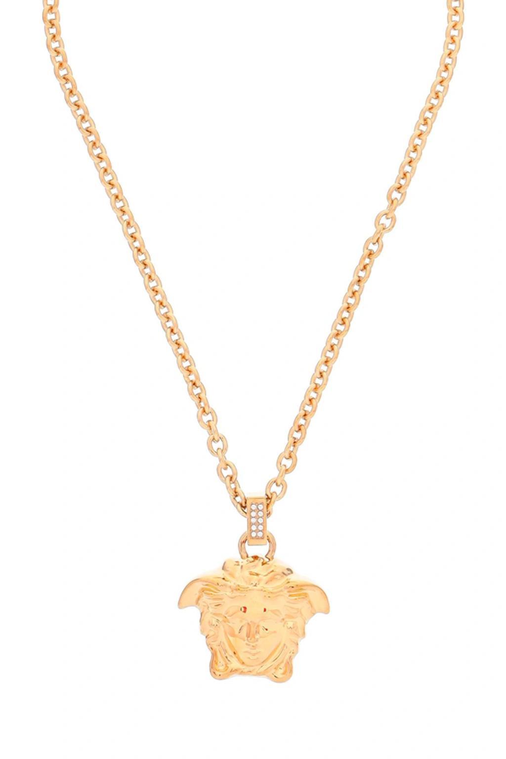 VERSACE Gold Metal Necklace Gold  Uomo Tu In Pastel Product Image