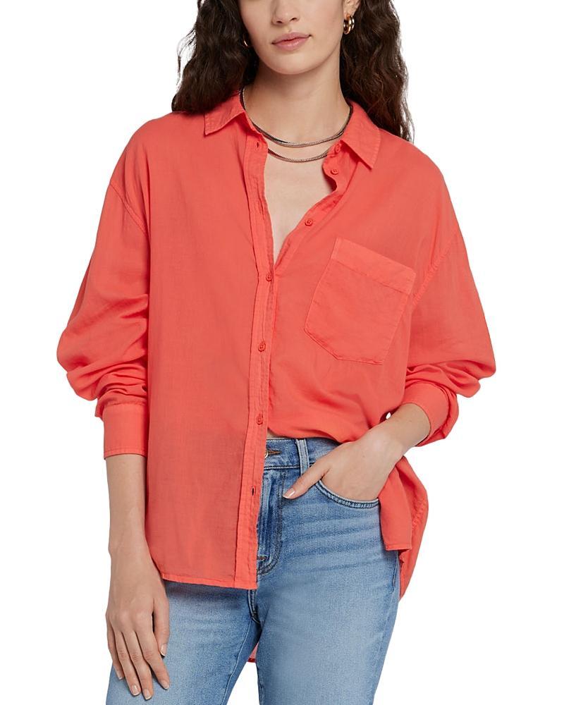 7 For All Mankind Button Front Cotton Shirt Product Image