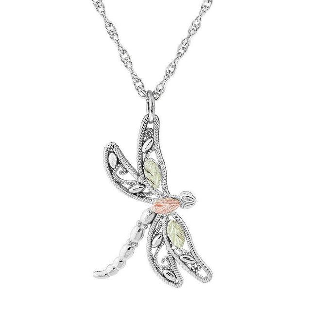 Black Hills Gold Dragonfly Pendant in Sterling Silver, Womens Tone Product Image