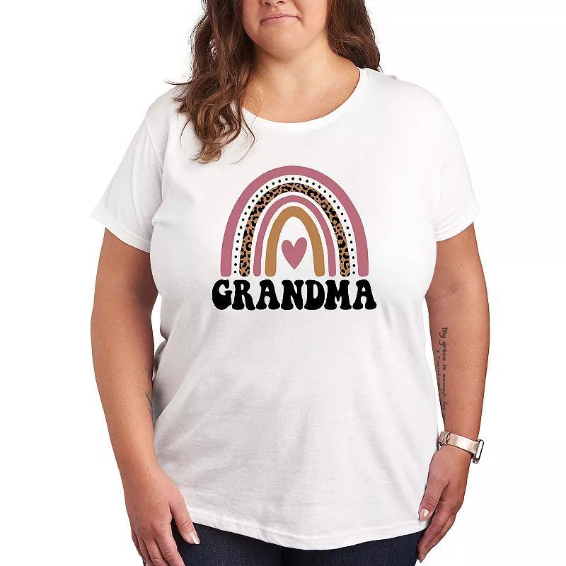 Plus Grandma Muted Rainbow Graphic Tee, Womens Product Image