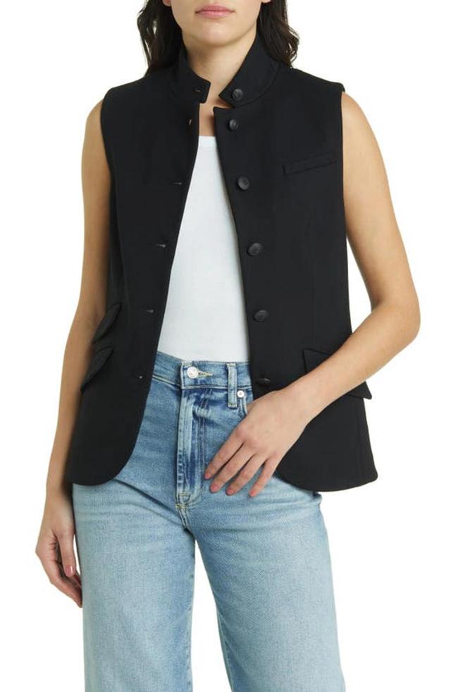 Slade Ponte Vest In Black Product Image