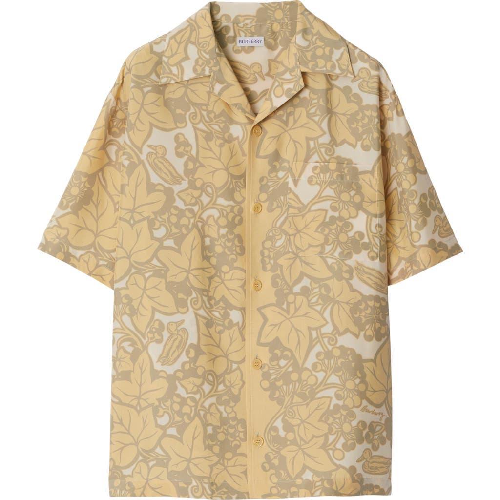 BURBERRY Ivy Silk Shirt In Flax Product Image