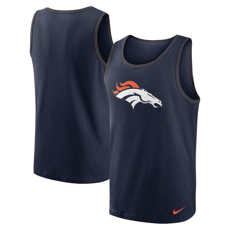 Mens Nike Denver Broncos Tri-Blend Tank Top Blue Product Image