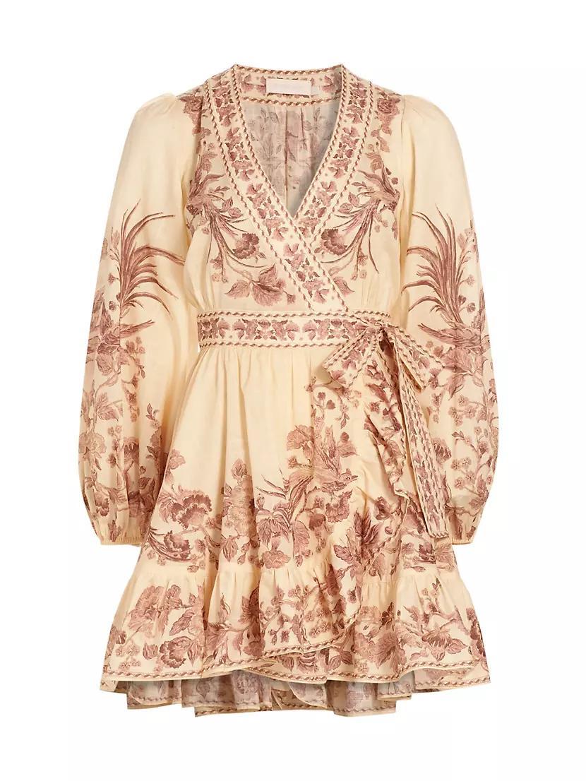 Waverly Floral Wrap Minidress Product Image