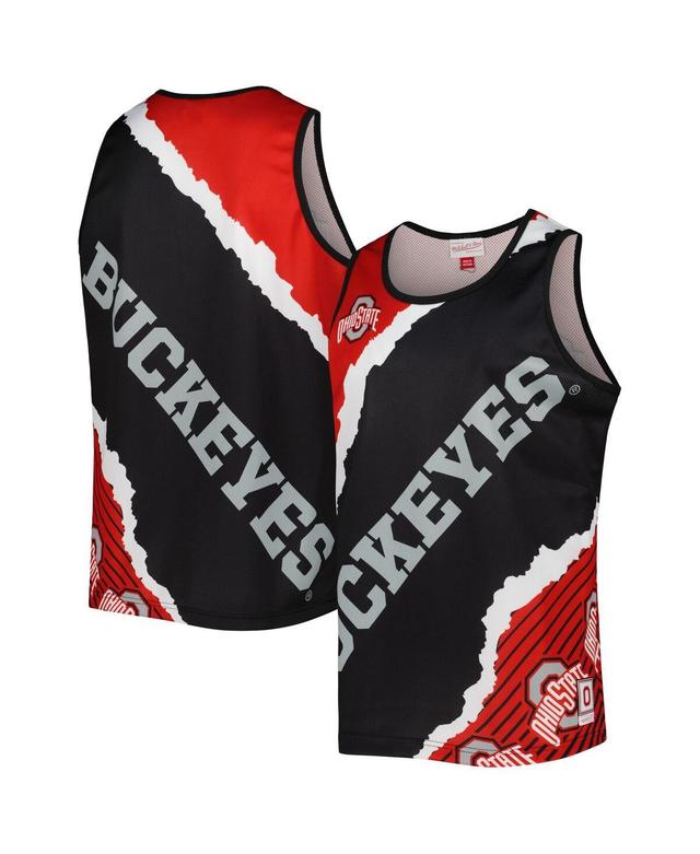 Mens Mitchell & Ness Black Ohio State Buckeyes Jumbotron 2.0 Sublimated Tank Top - Black Product Image