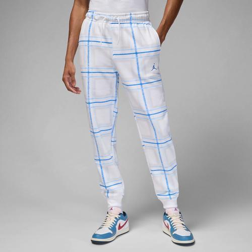 Jordan Mens Jordan Essentials Holiday Fleece Pant - Mens White/Legend Blue Product Image