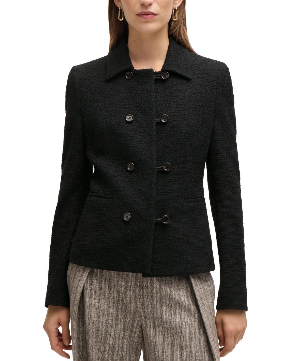 Boss by Hugo Boss Womens Extra-Slim-Fit Tweed Jacket Product Image