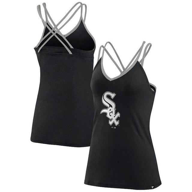 Womens Fanatics Branded Chicago White Sox Barrel It Up Cross Back V-Neck Tank Top Product Image