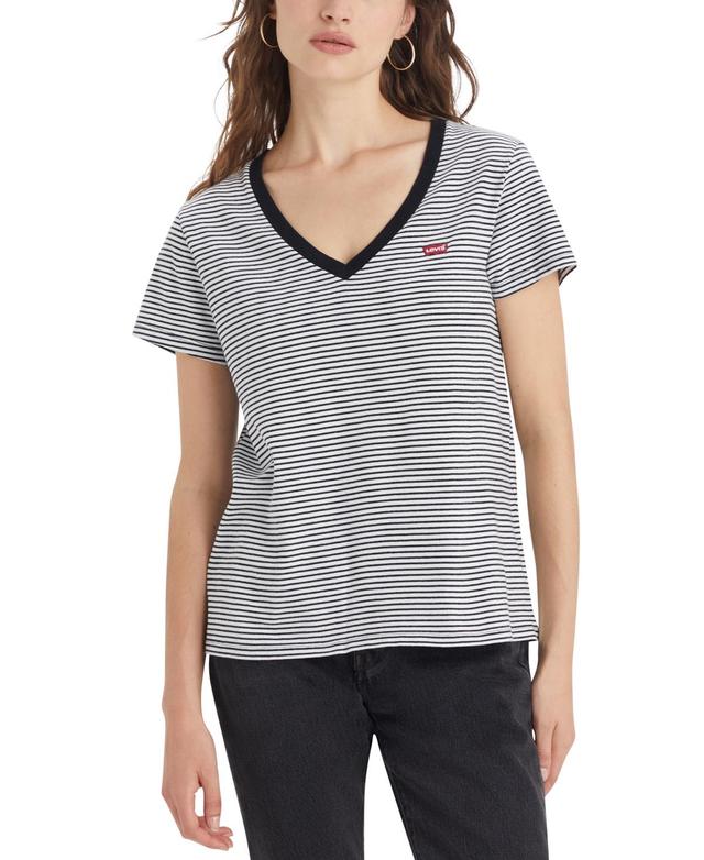 Levis Womens Perfect Cotton V-Neck Short-Sleeve T-Shirt Product Image