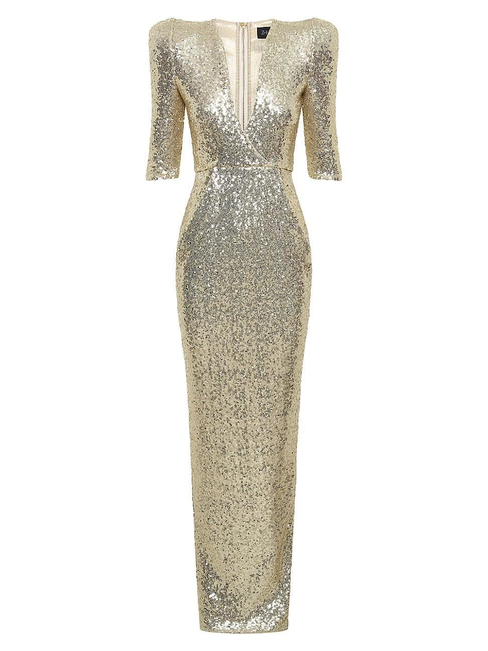 Womens Look At Me Sequin Gown product image