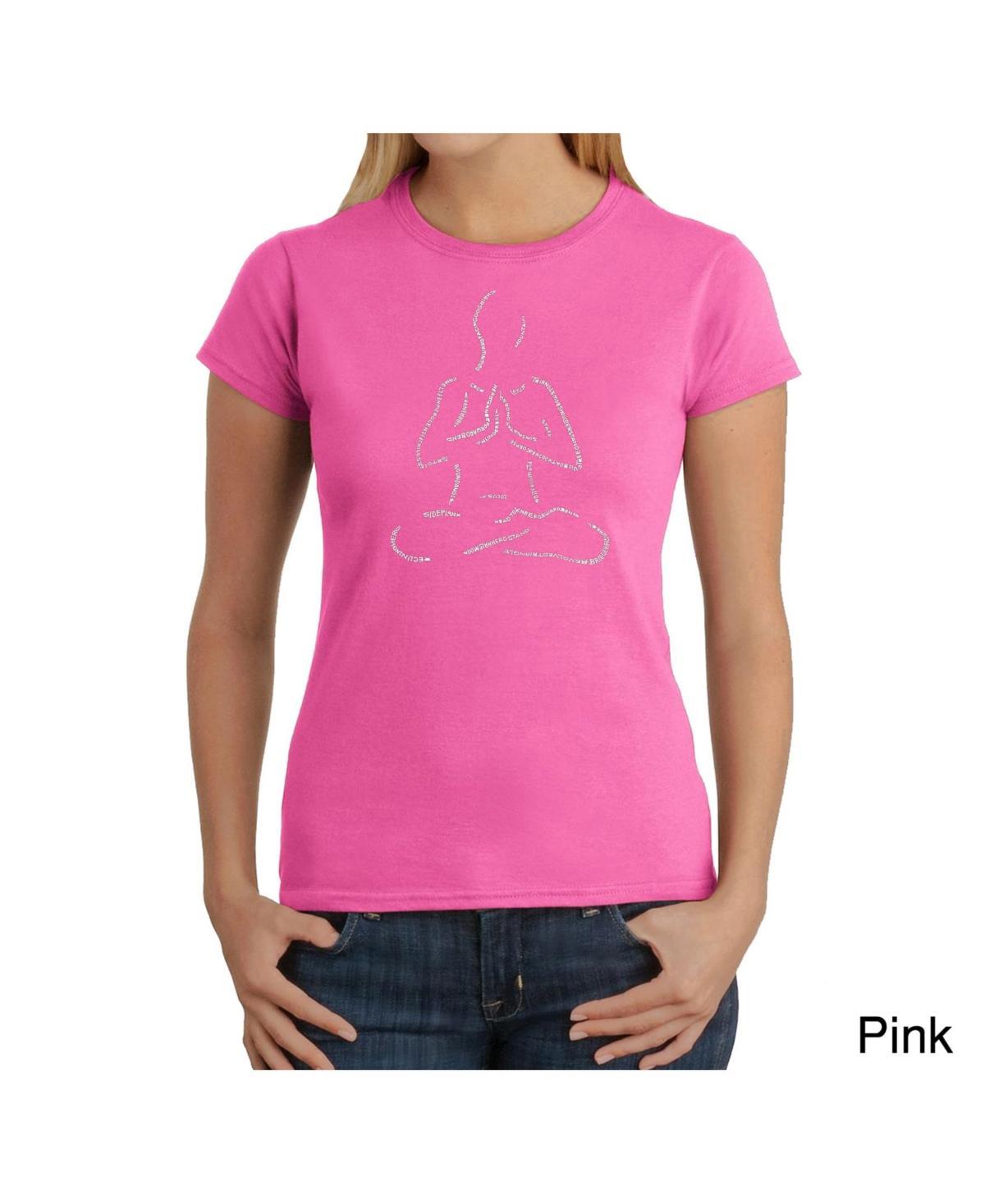 Womens Word Art T-Shirt - Popular Yoga Poses Product Image