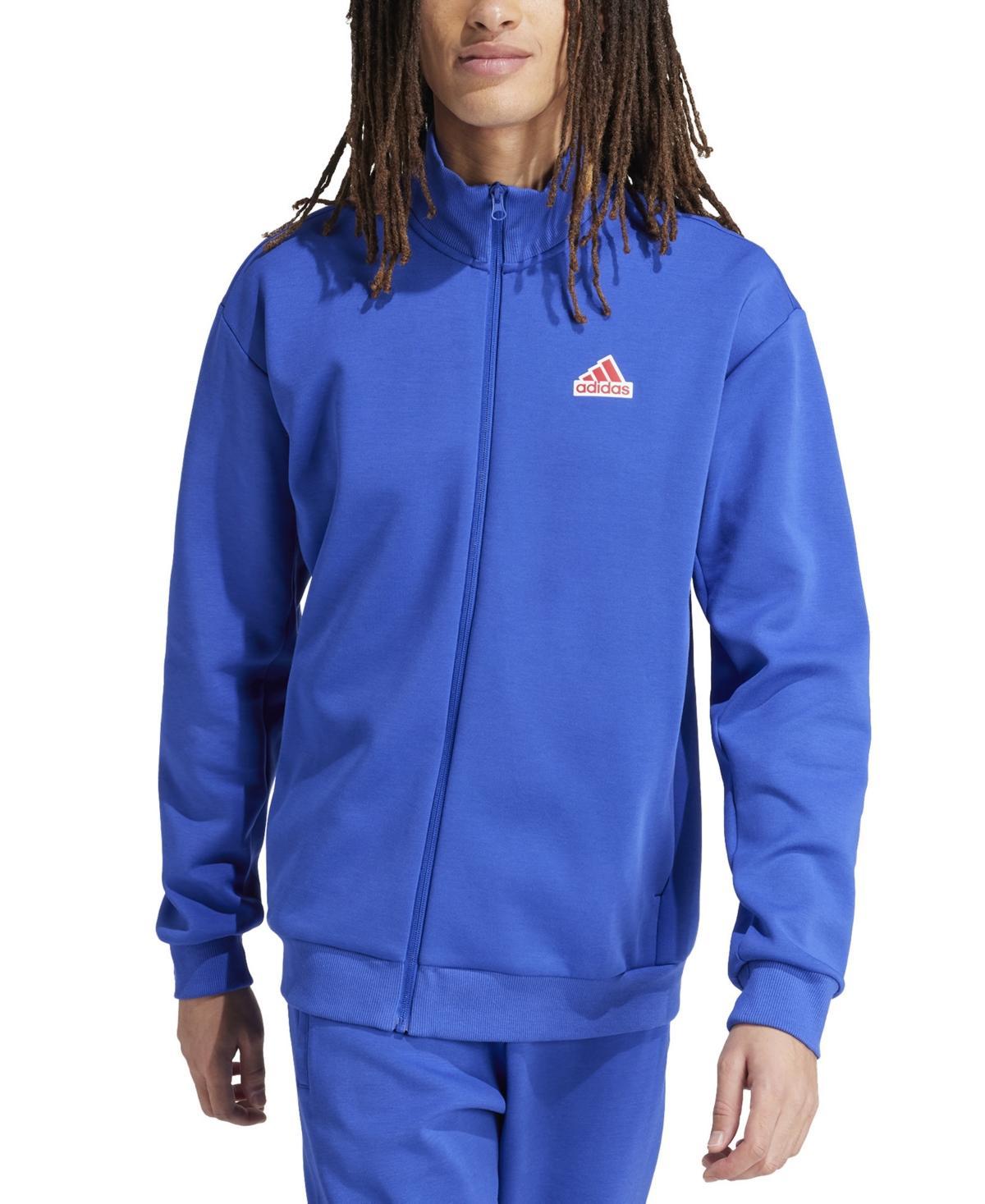 adidas Mens Zip-Front Logo Graphic Track Jacket Product Image