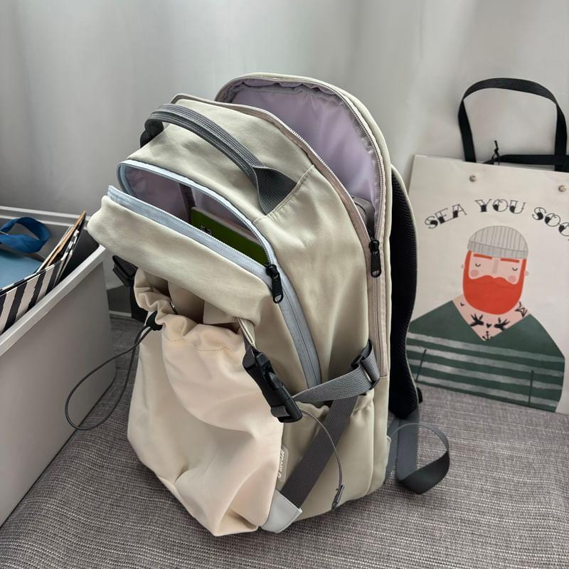 Two Tone Zip Backpack Product Image