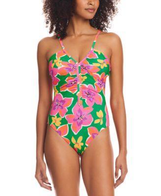 Sanctuary Womens Shirred-Front One-Piece Swimsuit Product Image