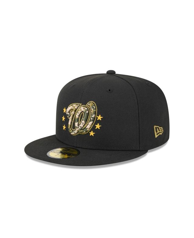 New Era Mens Black Washington Nationals 2024 Armed Forces Day On-Field 59FIFTY Fitted Hat Product Image