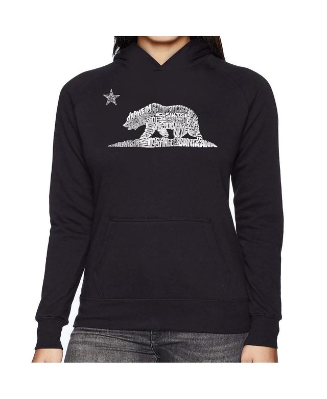 La Pop Art Womens Word Art Hooded Sweatshirt - California Bear Product Image