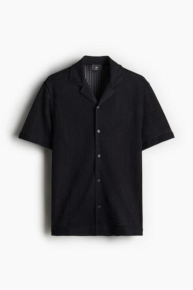 Regular Fit Textured-knit Resort Shirt Product Image