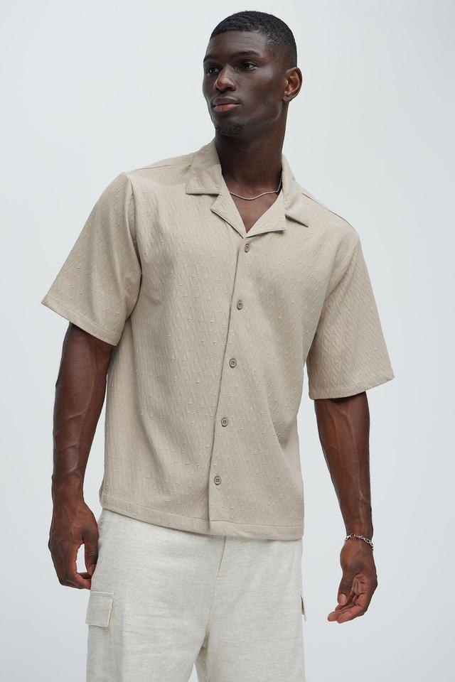 Wade Textured Shirt - Taupe Product Image