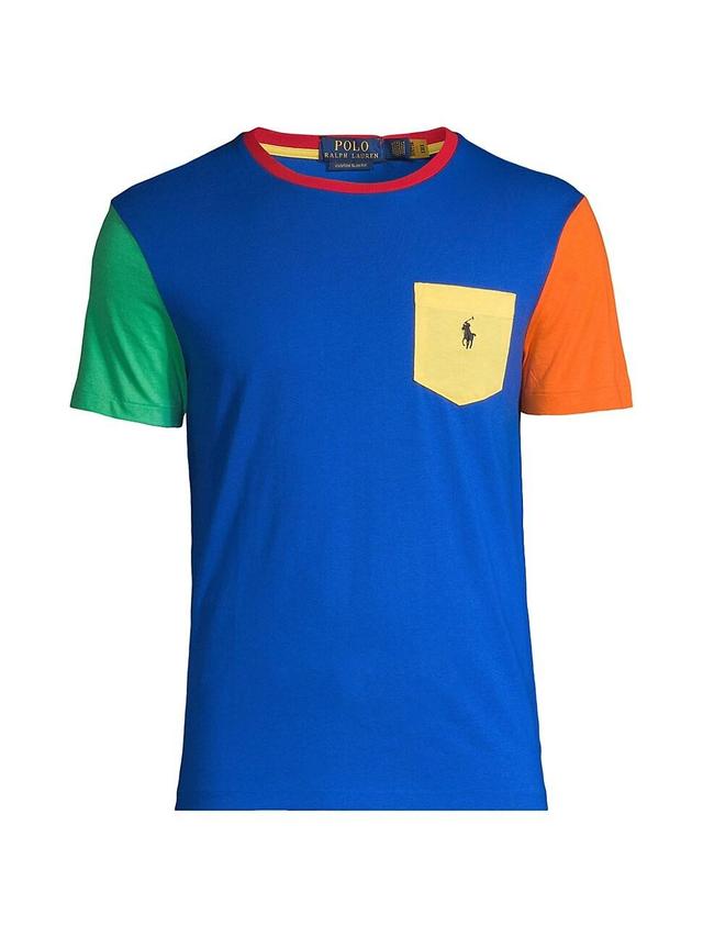 Mens Colorblocked Cotton T-Shirt Product Image