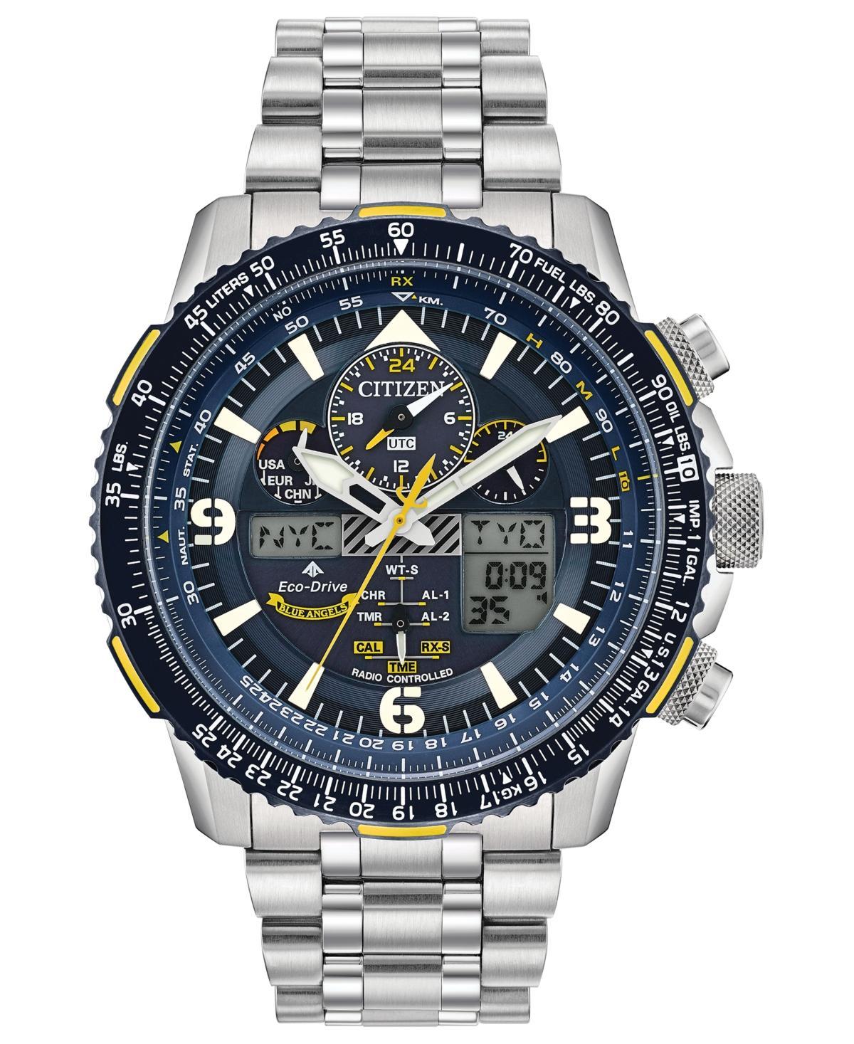 Men's Citizen Eco-DriveÂ® Promaster Blue Angels Skyhawk A-T Chronograph Watch with Blue Dial (Model: Jy8078-52L) Product Image