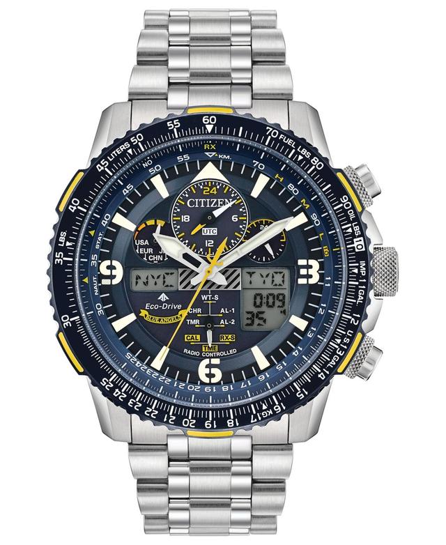 Citizen Mens Promaster Skyhawk A-T Chronograph Stainless Steel Blue Dial Bracelet Watch Product Image