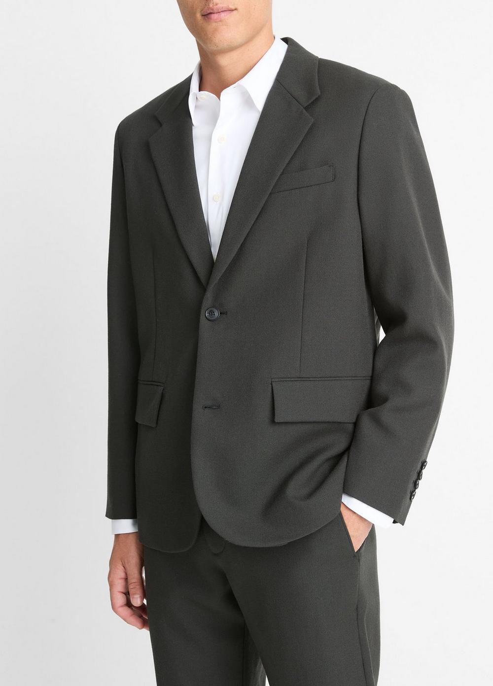 Mens Italian Wool Blazer, Black, Size L Vince Product Image