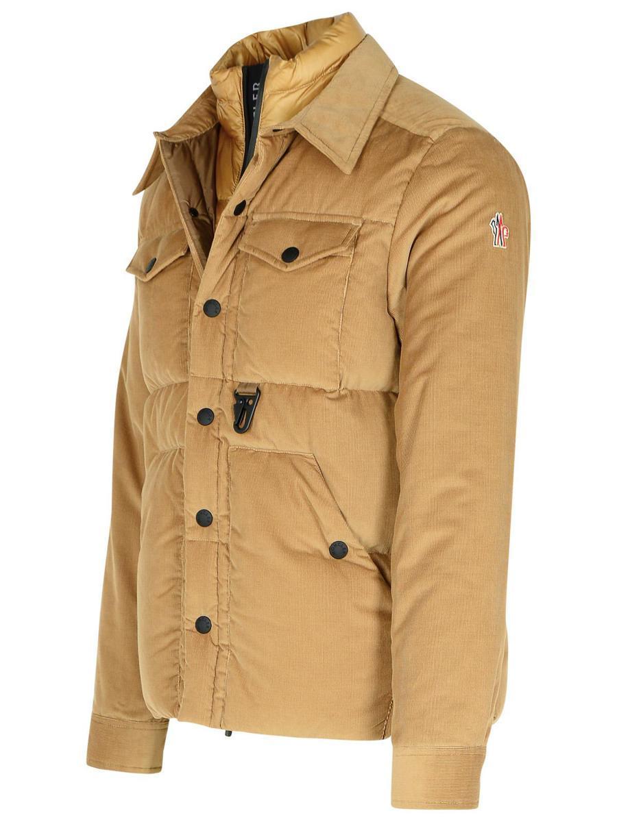 MONCLER Grenoble Lech Down Shirt Jacket In Neutrals Product Image