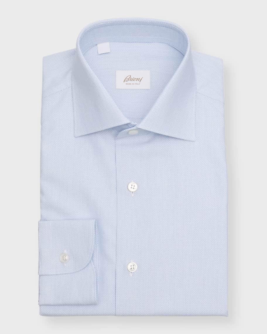 Mens Textured Cotton Dress Shirt Product Image