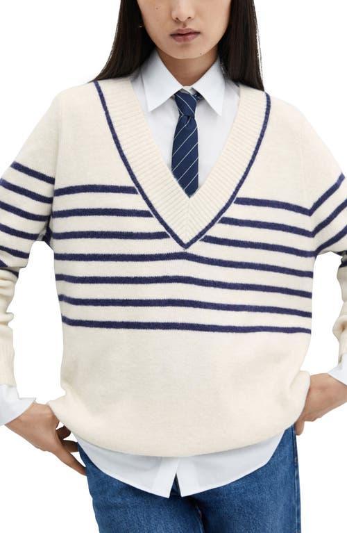 MANGO Stripe Oversize Sweater Product Image