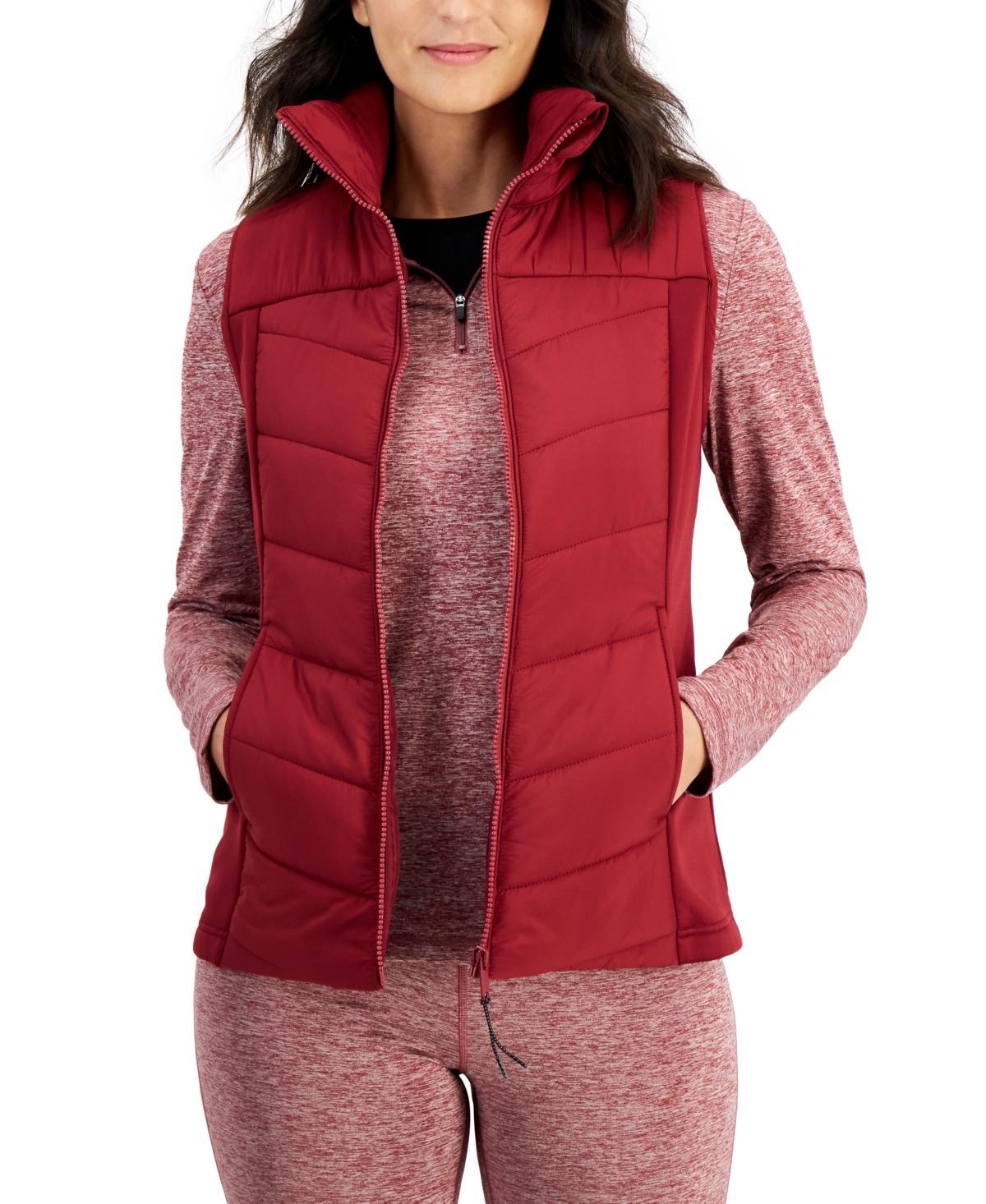 Id Ideology Womens Sleeveless Zip-Front Puffer Vest, Created for Macys Product Image