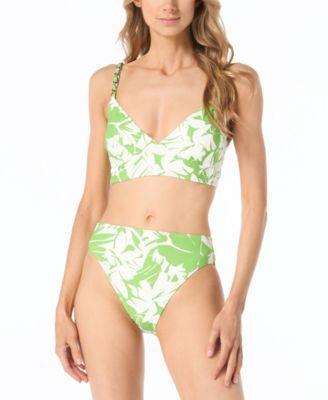 Michael Michael Kors Womens Printed Bikini Top Full Coverage Bikini Bottoms Product Image