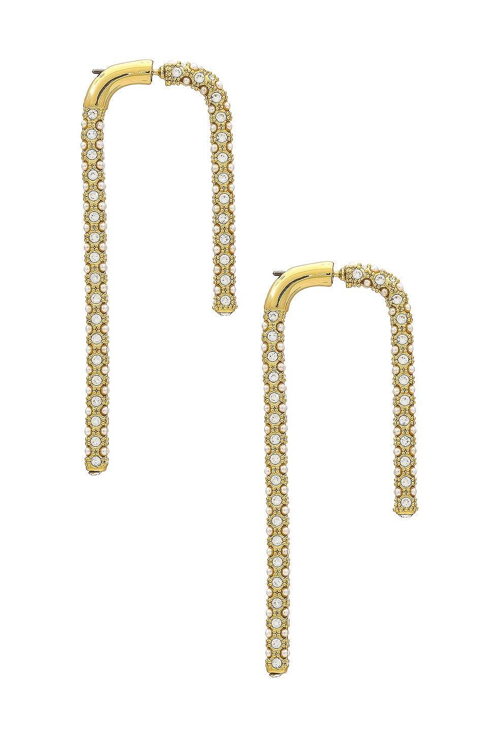 Demarson Pave Celeste Earrings Metallic Gold.. Product Image