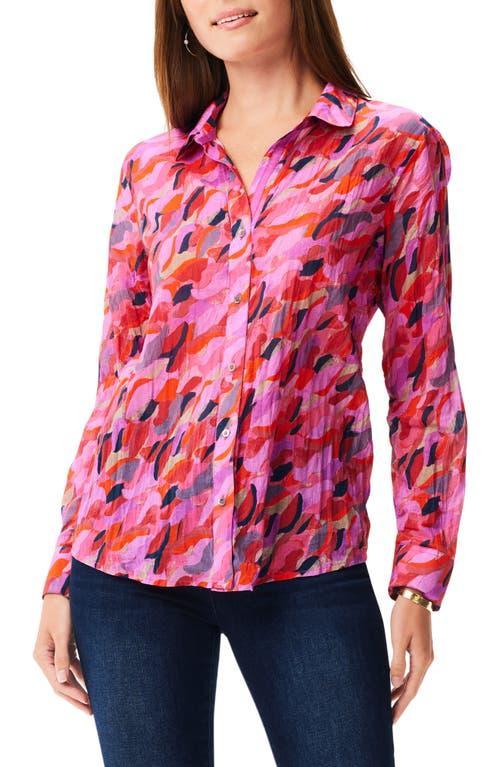 NIC+ZOE Petal Splash Crinkle Shirt Multi) Women's Clothing Product Image