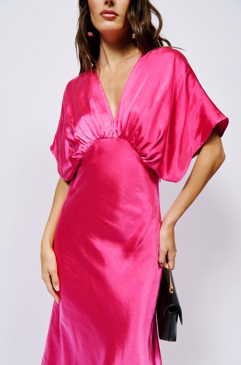 MAD IN LOVE SATIN MAXI DRESS Product Image