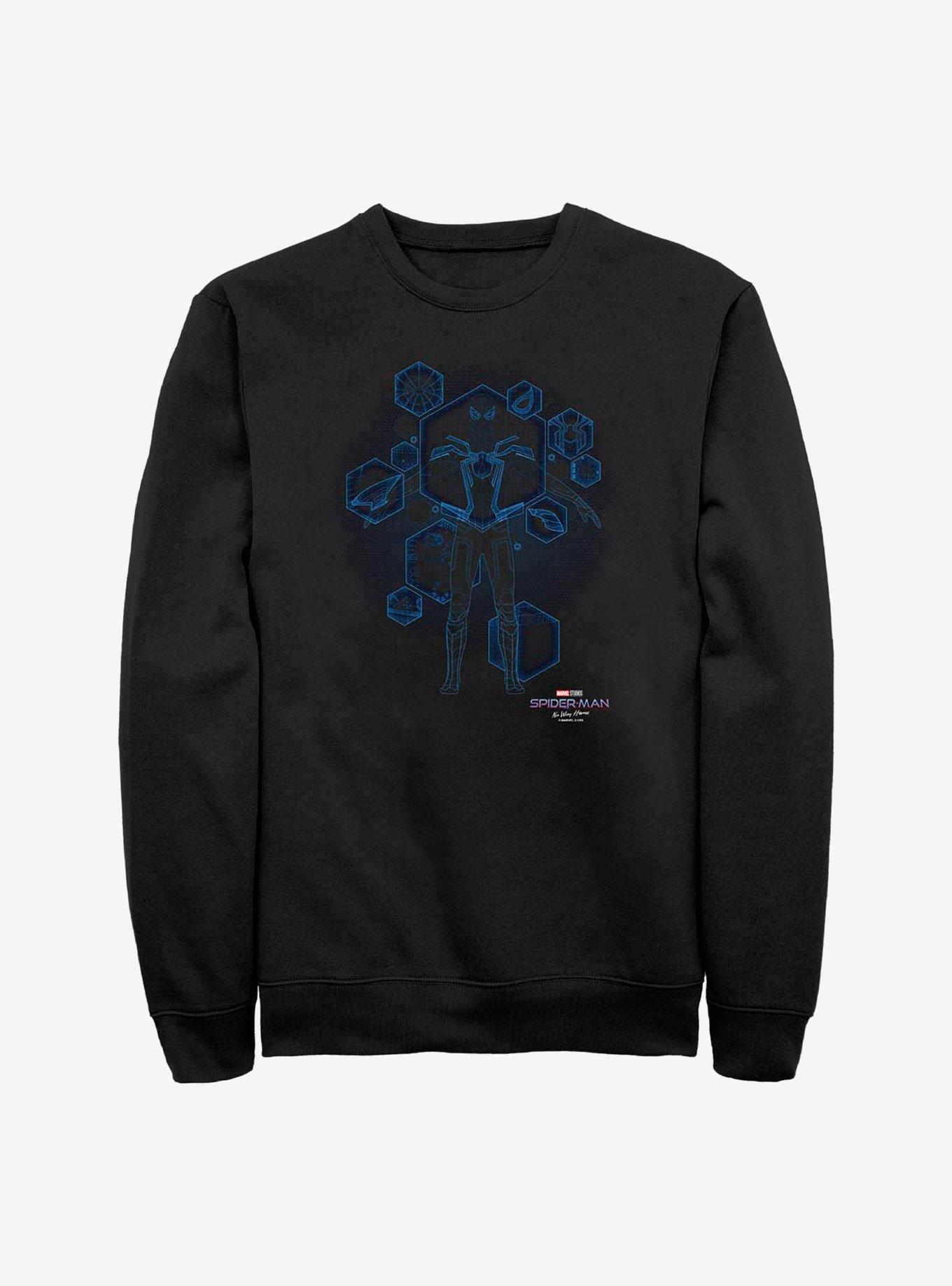 Marvel Spider-Man Blue Print Ready Crew Sweatshirt Product Image