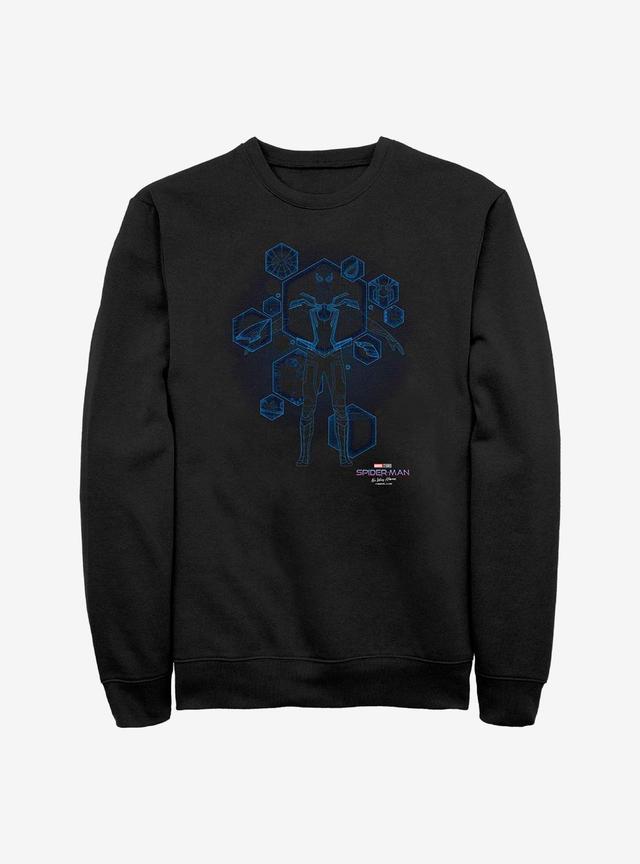 Marvel Spider-Man Blue Print Ready Crew Sweatshirt Product Image