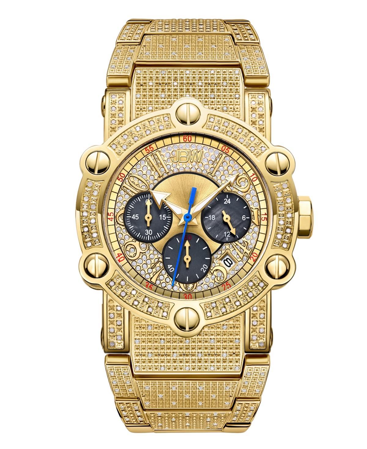 Men's JBW Phantom 2 CT. T.w. Diamond and Crystal Accent 18K Gold Plate Chronograph Watch (Model: Jb-6215-200-A) Product Image