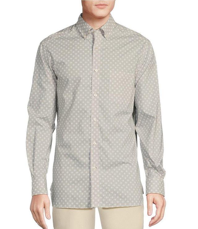 Daniel Cremieux Signature Label Sateen Tile Print Long Sleeve Woven Shirt Product Image