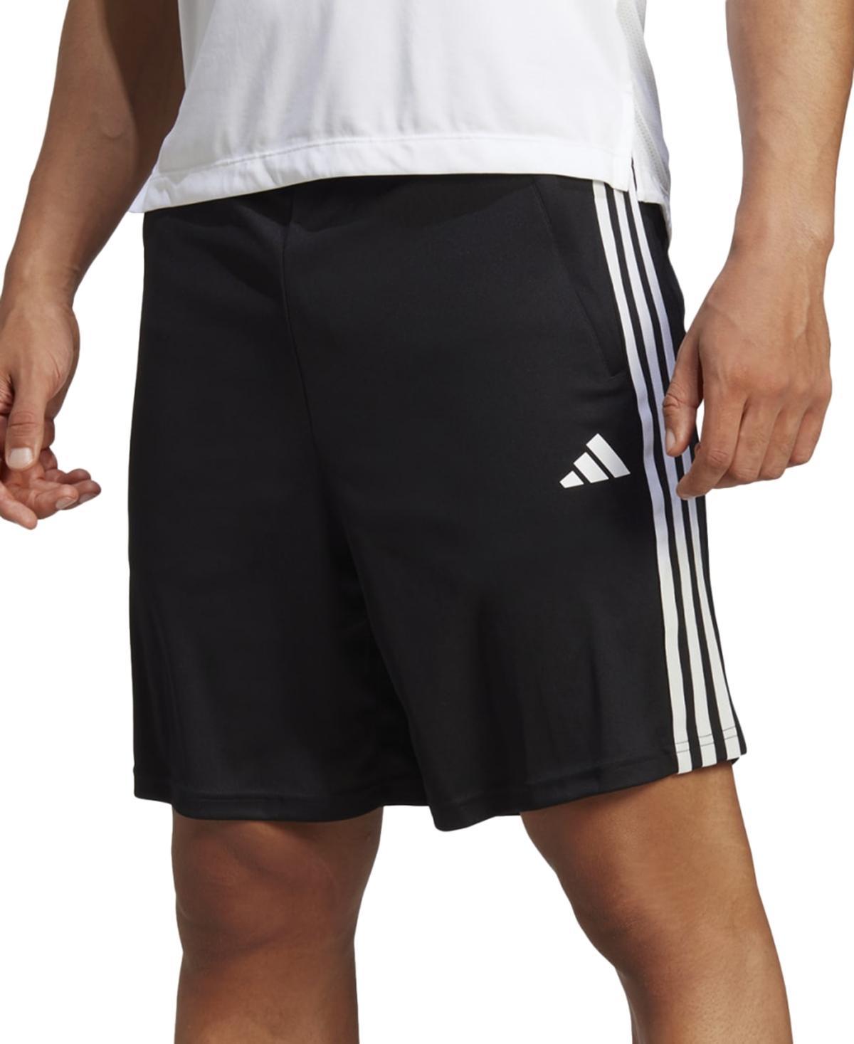 adidas Mens Train Essentials Classic-Fit Aeroready 3-Stripes 10 Training Shorts - Brite Orange Red Product Image