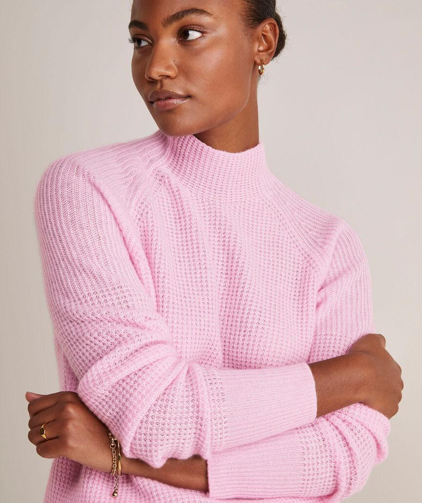 Seaspun Cashmere Waffle-Knit Mockneck Sweater Product Image