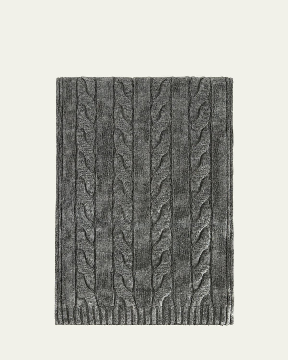 Cashmere Cable Knit Scarf Product Image