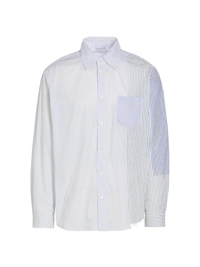 Mens Pinstripe Cotton Long-Sleeve Shirt Product Image