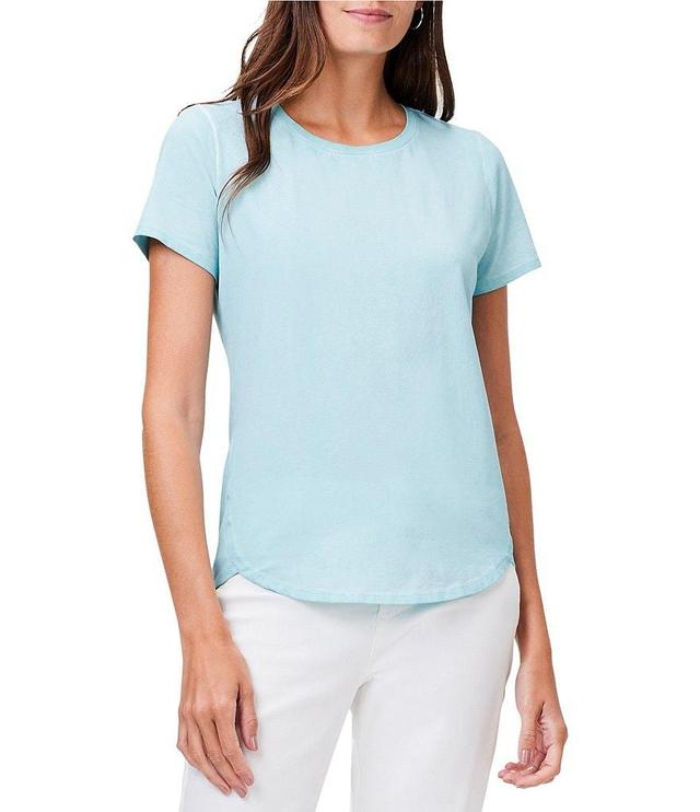 NIC + ZOE Knit Crew Neck Short Sleeve Shirttail Hem Tee Product Image