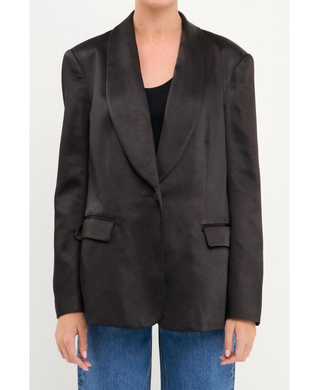 Womens Satin Blazer Product Image