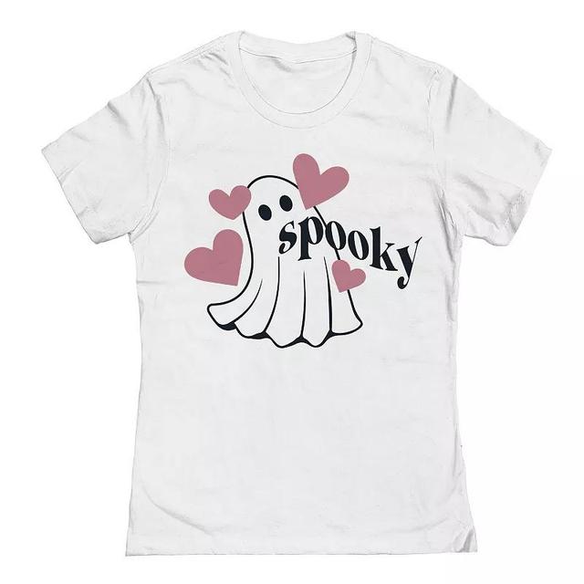 Juniors Grayson Supply Spooky Pink Ghost Graphic Tee, Womens Product Image