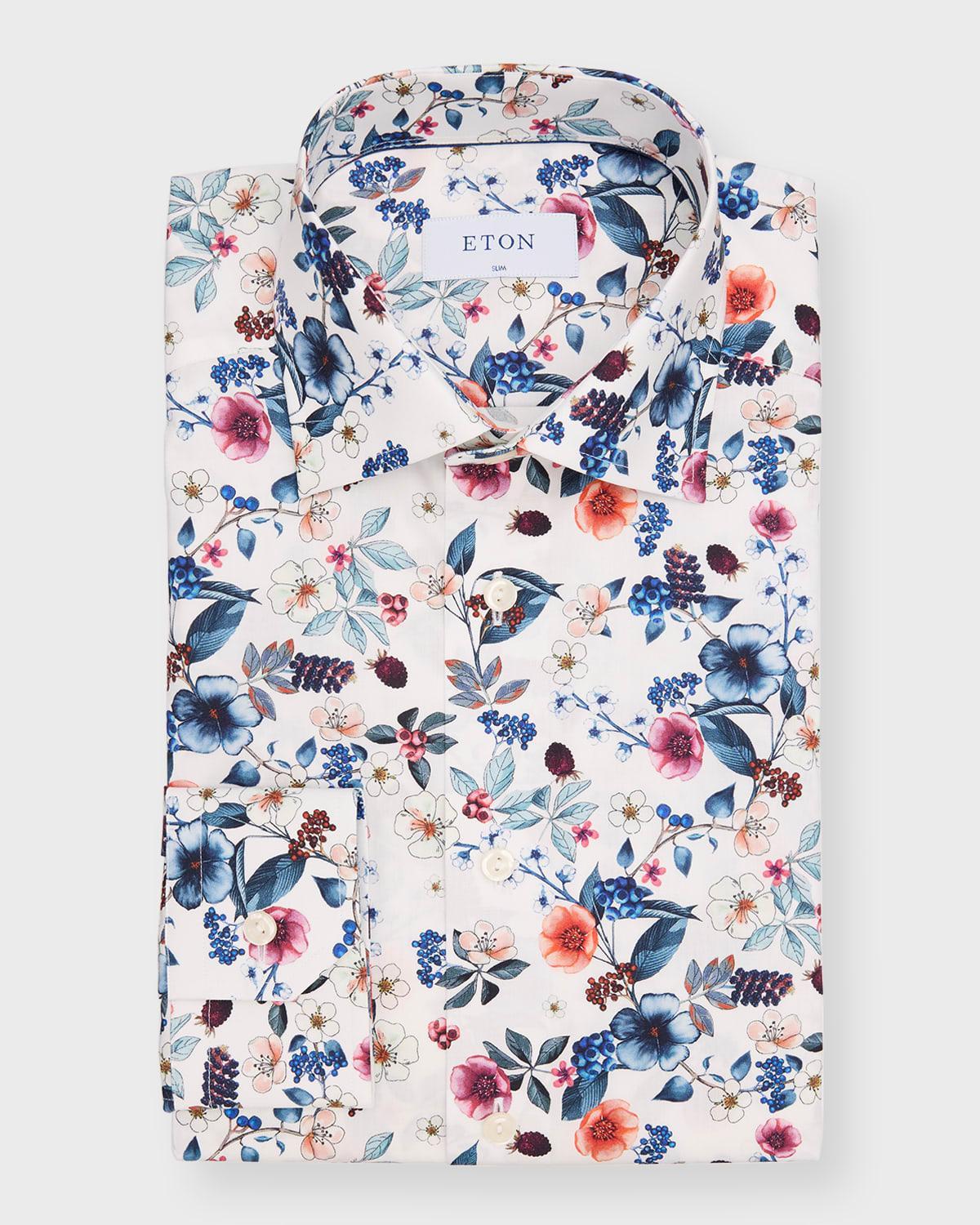 Mens Slim-Fit Floral Shirt Product Image